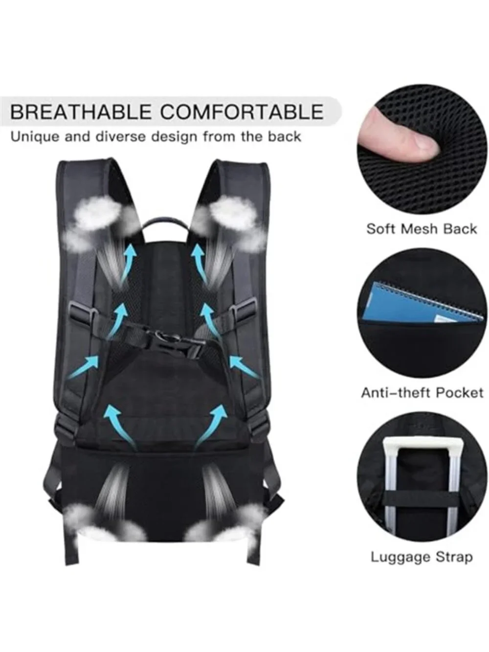 Extra Large Travel Backpack 17 Inch Laptop TSA Carry On Waterproof School Bag